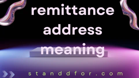 remittance address meaning
