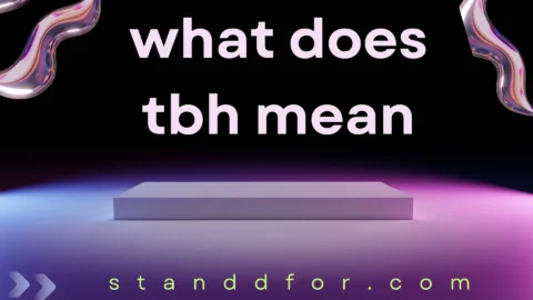 what does tbh mean