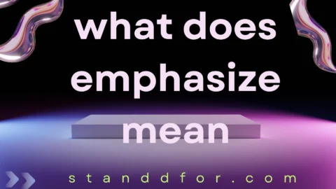 what does emphasize mean